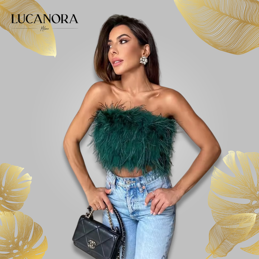 Olga Tella™ Módní nadýchaný top