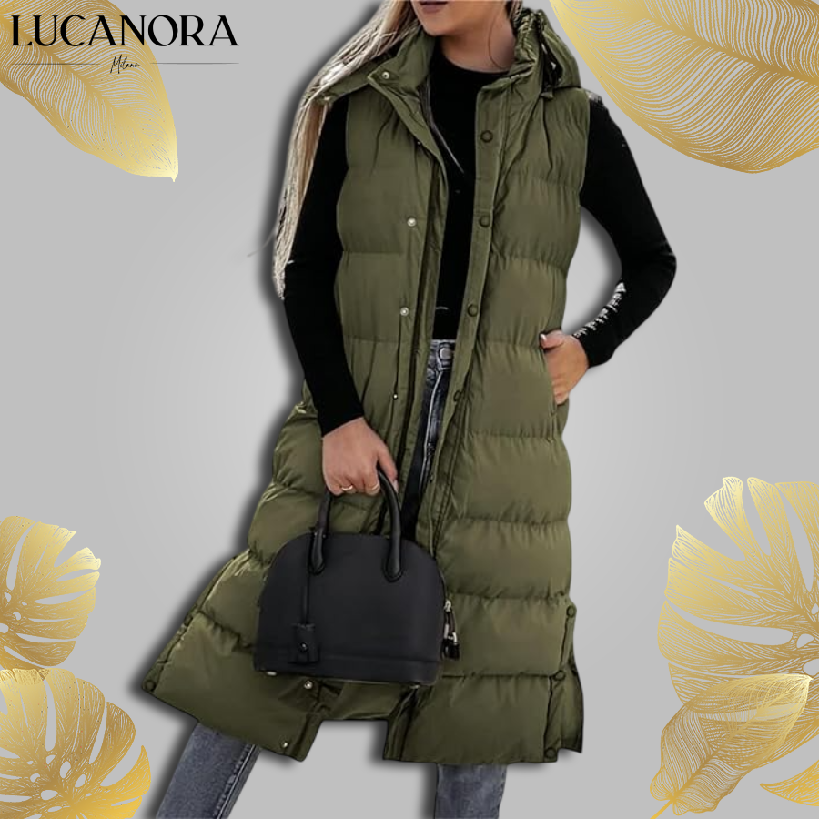 Oriana Luisi™ Dámská dlouhá prošívaná vesta