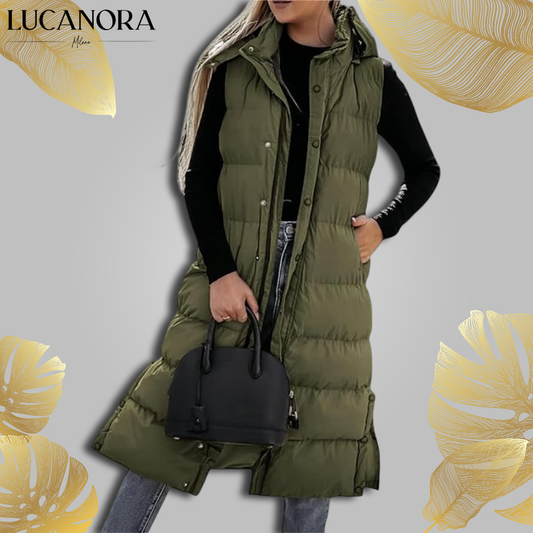 Oriana Luisi™ Dámská dlouhá prošívaná vesta