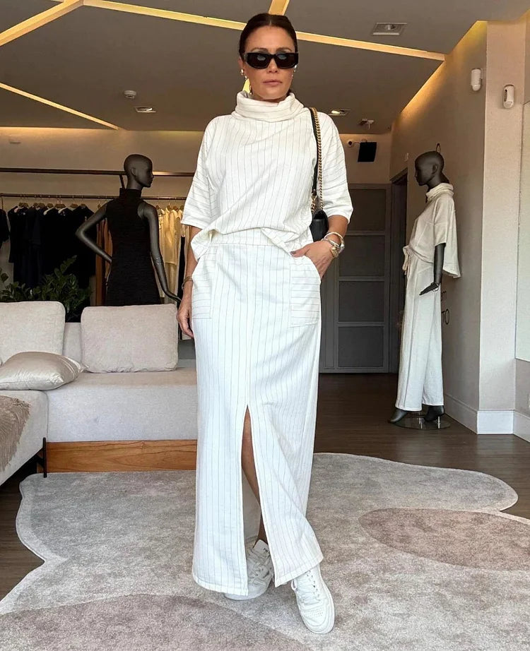 Ottilia Pellicane™  Pruhovaný set s rolákem