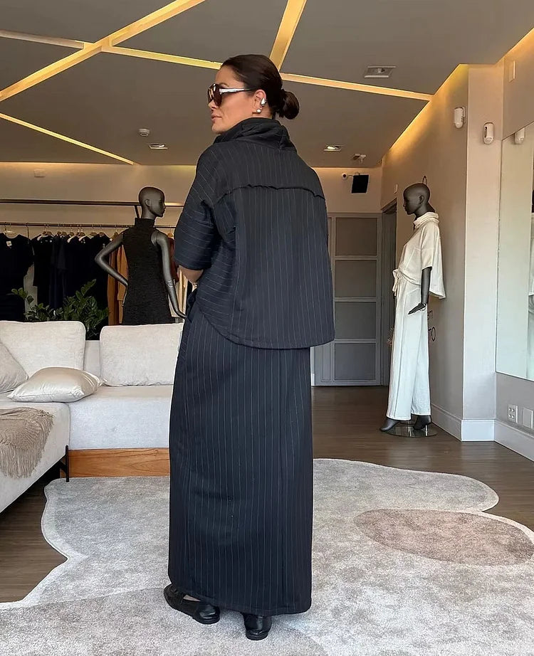 Ottilia Pellicane™  Pruhovaný set s rolákem