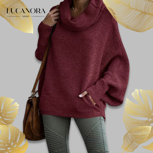 Petronilla™ Batwing svetr s kapucí a kapsou