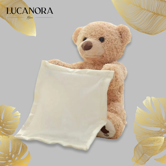PoppiHug™ Plyšový medvídek Peek-a-boo