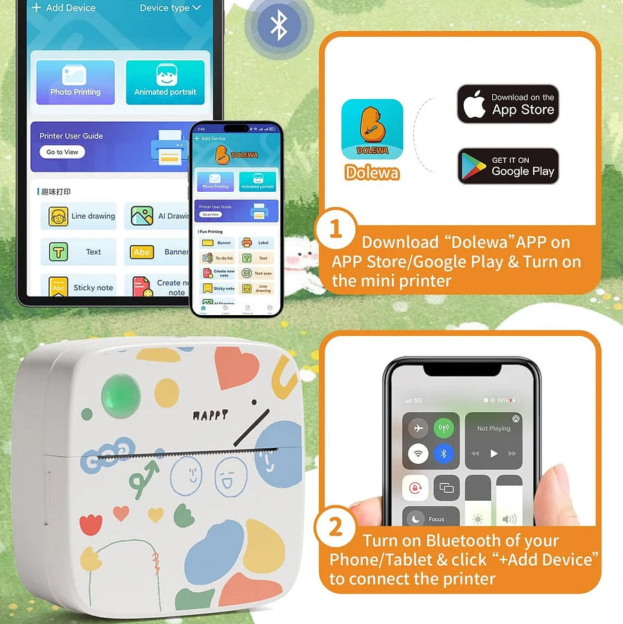 PrintMate™ Přenosná mini tiskárna