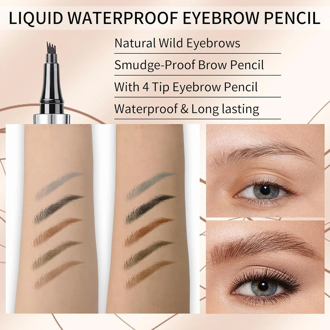 QIC Eyebrow™ Tužka na obočí pro přirozený vzhled