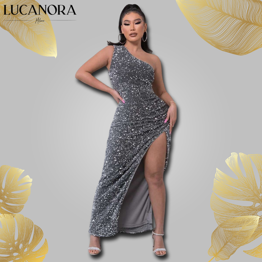 Rosa Guttilla™ Flitrové šaty s rozparkem