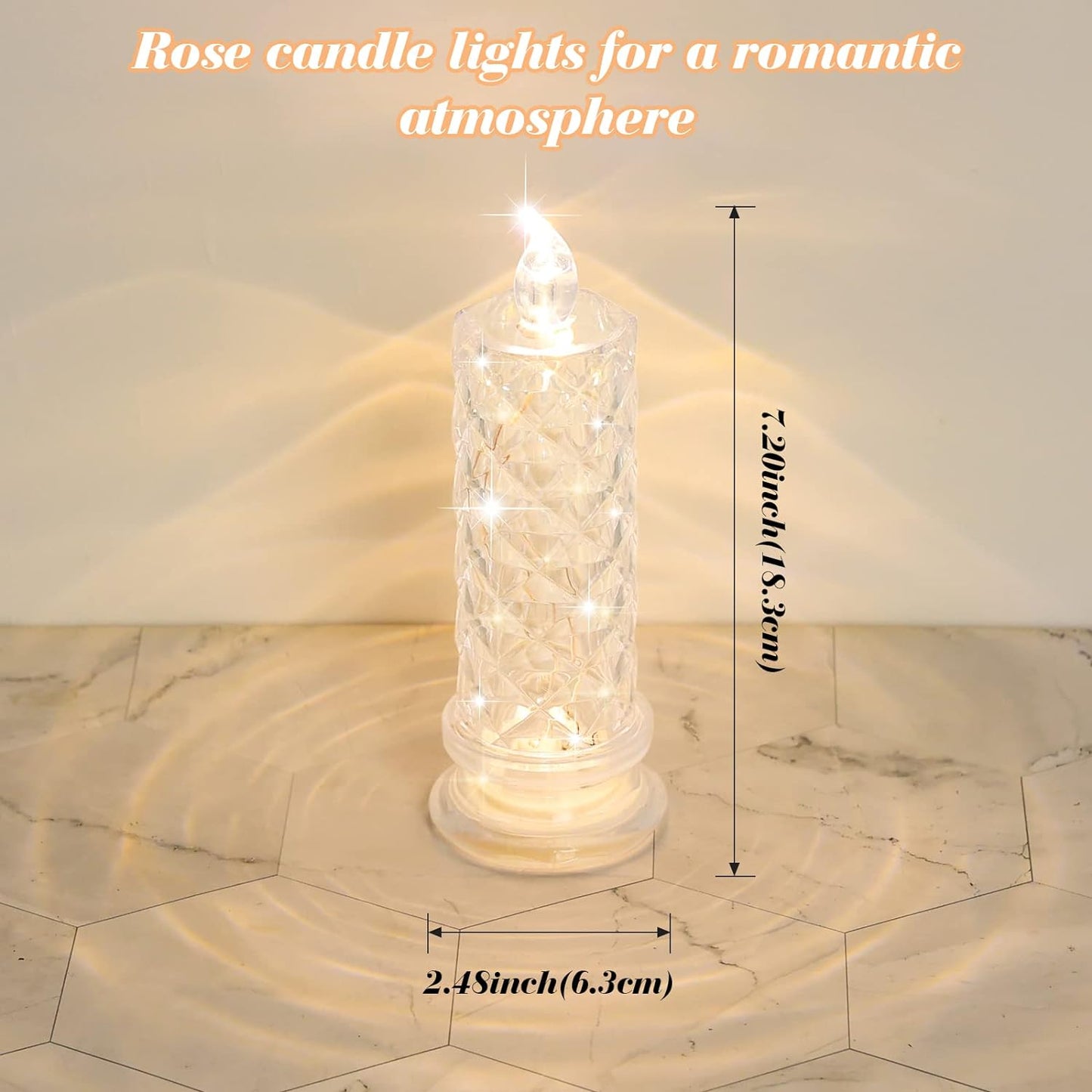 Rosina™ Světelná lampa krystalová růže