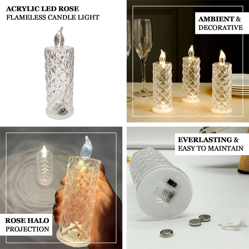 Rosina™ Světelná lampa krystalová růže
