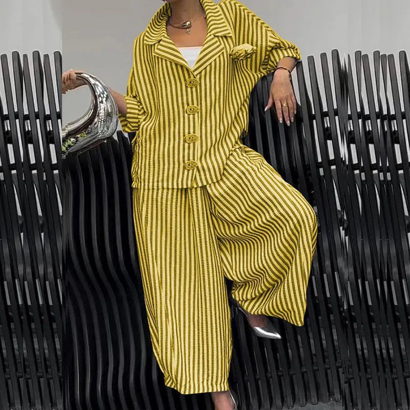 Ianira Rubin™ Pruhovaný elegantní set