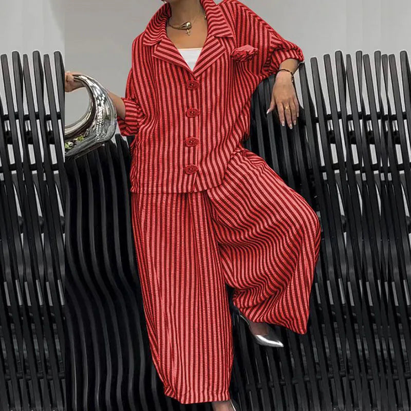 Ianira Rubin™ Pruhovaný elegantní set