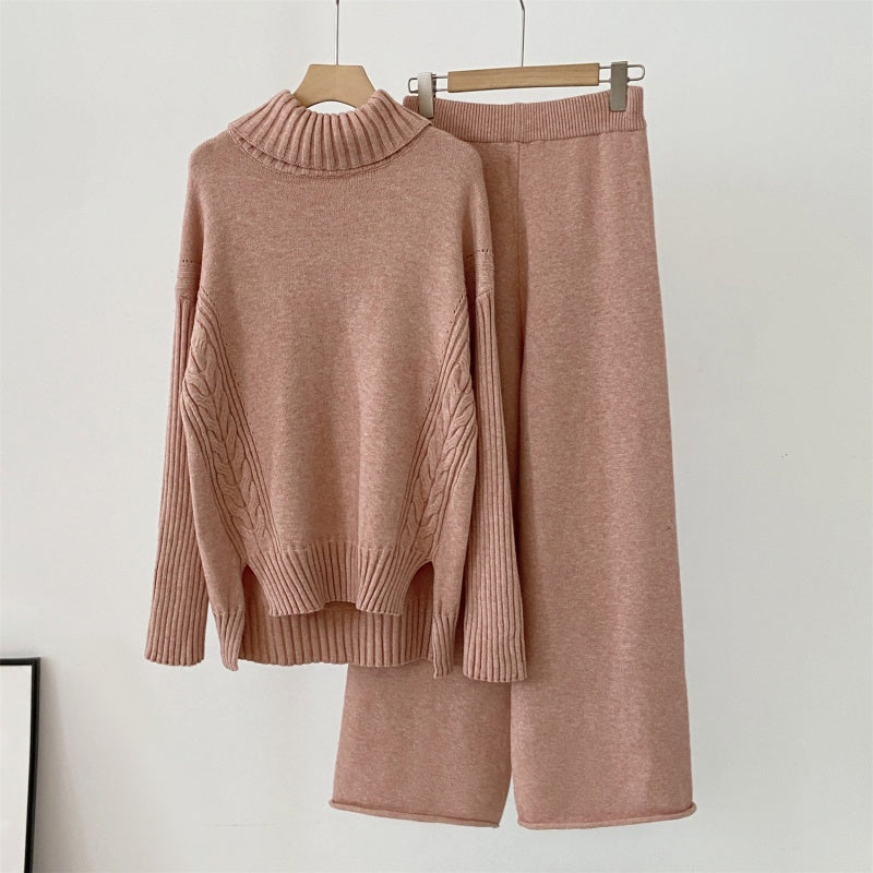 Degna Tomarchio™ Hřejivý pletený komplet s volnými kalhotami