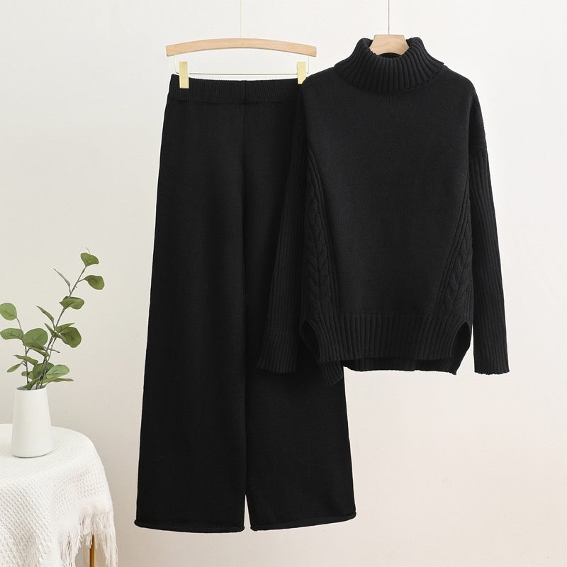 Degna Tomarchio™ Hřejivý pletený komplet s volnými kalhotami