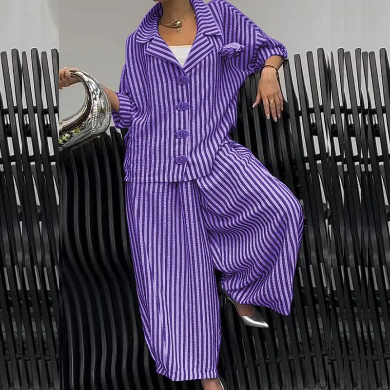 Ianira Rubin™ Pruhovaný elegantní set