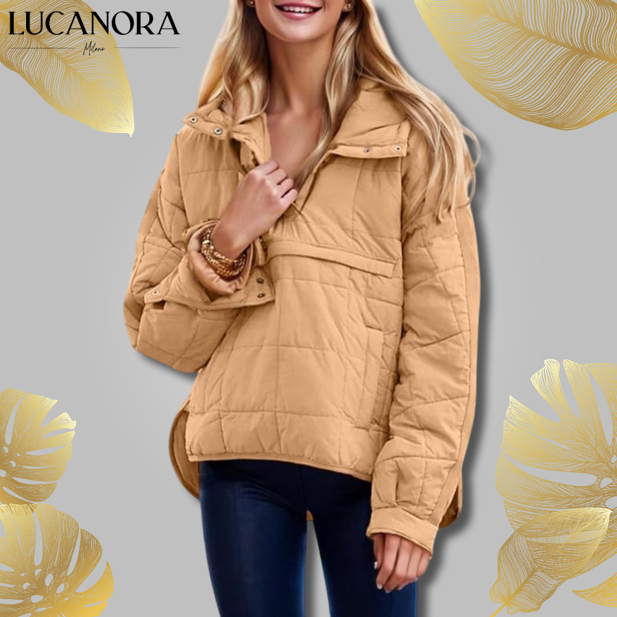 Serafina Raimo™ Dámská oversized prošívaná bunda s kapucí