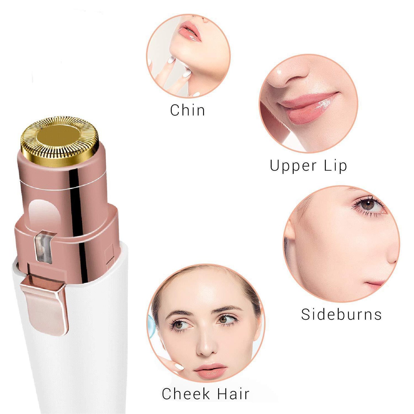 SilkGlow™ Elektrický holící strojek na odstranění chloupků z obočí a obličeje 2 v 1