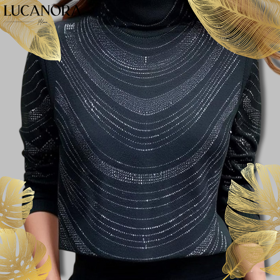 Simona Oliverio™ Dámský elegantní rolák s kamínky