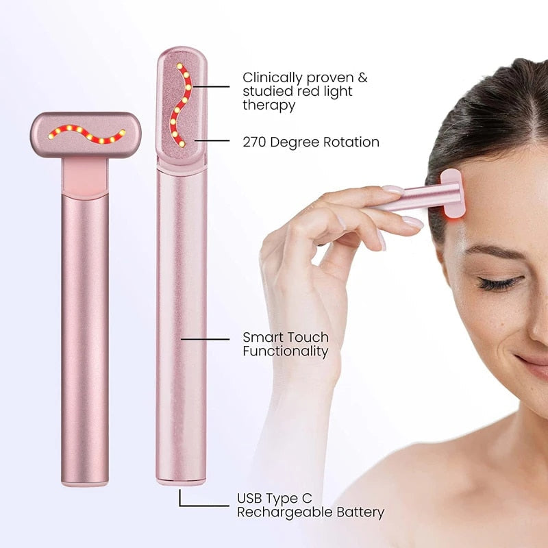 SkinWave Pro+™️ Terapie červeným světlem EMS Nástroj pro péči o pleť