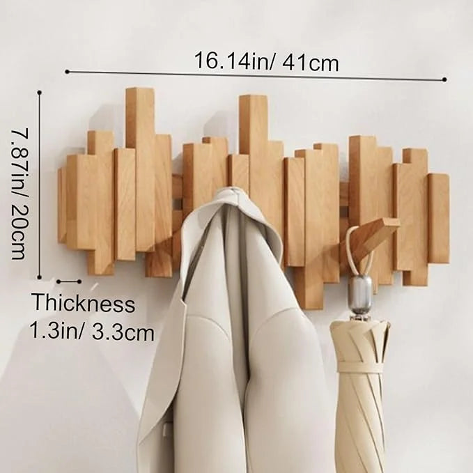 TimberHook™ Nástěnný dřevěný věšák