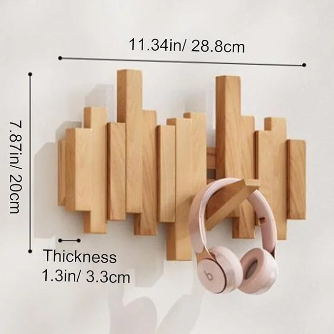 TimberHook™ Nástěnný dřevěný věšák