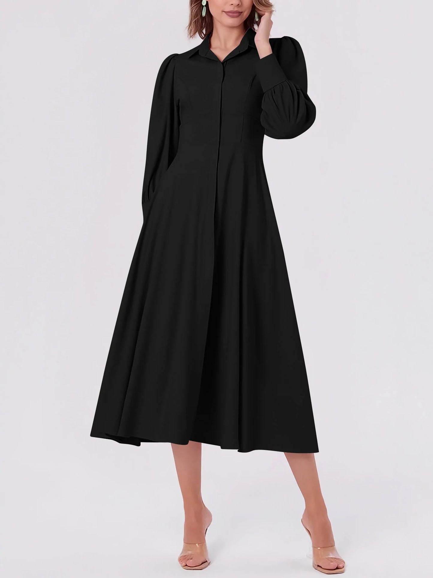 Tullia Cavallo™ Elegantní áčkové midi šaty