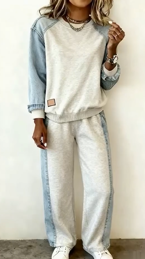 Vera Calafiore™ Dámská módní souprava s patchwork designem