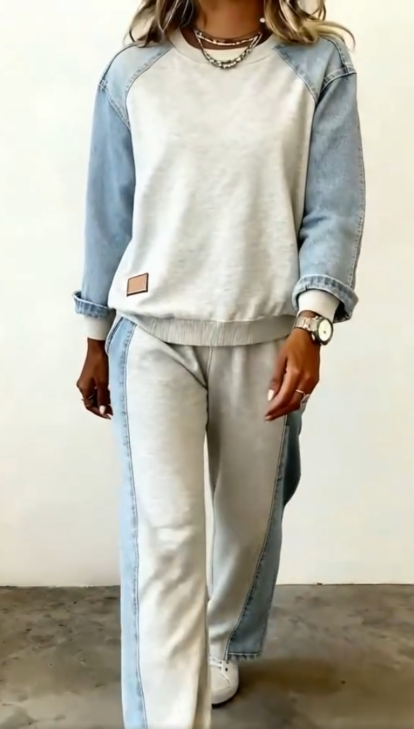 Vera Calafiore™ Dámská módní souprava s patchwork designem