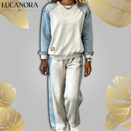 Vera Calafiore™ Dámská módní souprava s patchwork designem