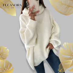Vilma Scalera™ Oversized pletený svetr s rolákem