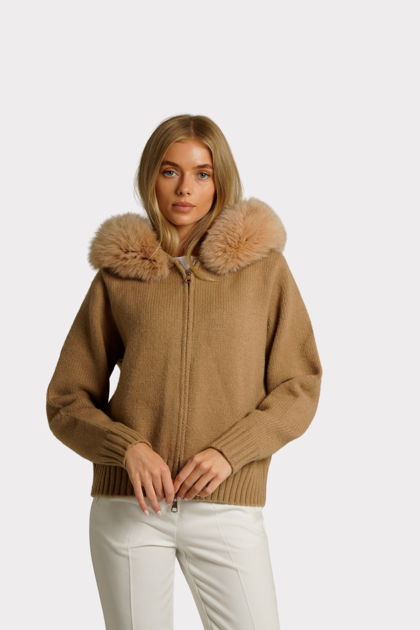 Zaira Perna™ Zateplená mikina s kožíškem