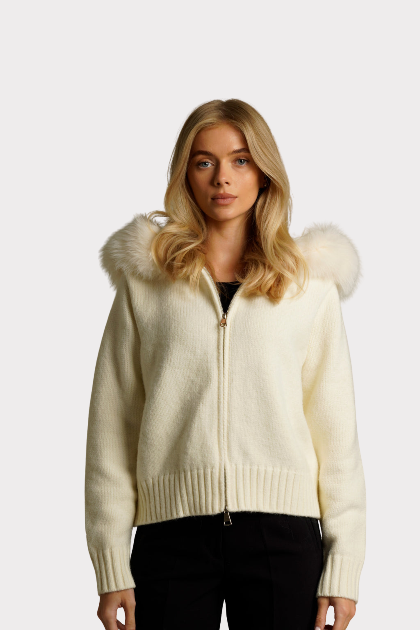 Zaira Perna™ Zateplená mikina s kožíškem