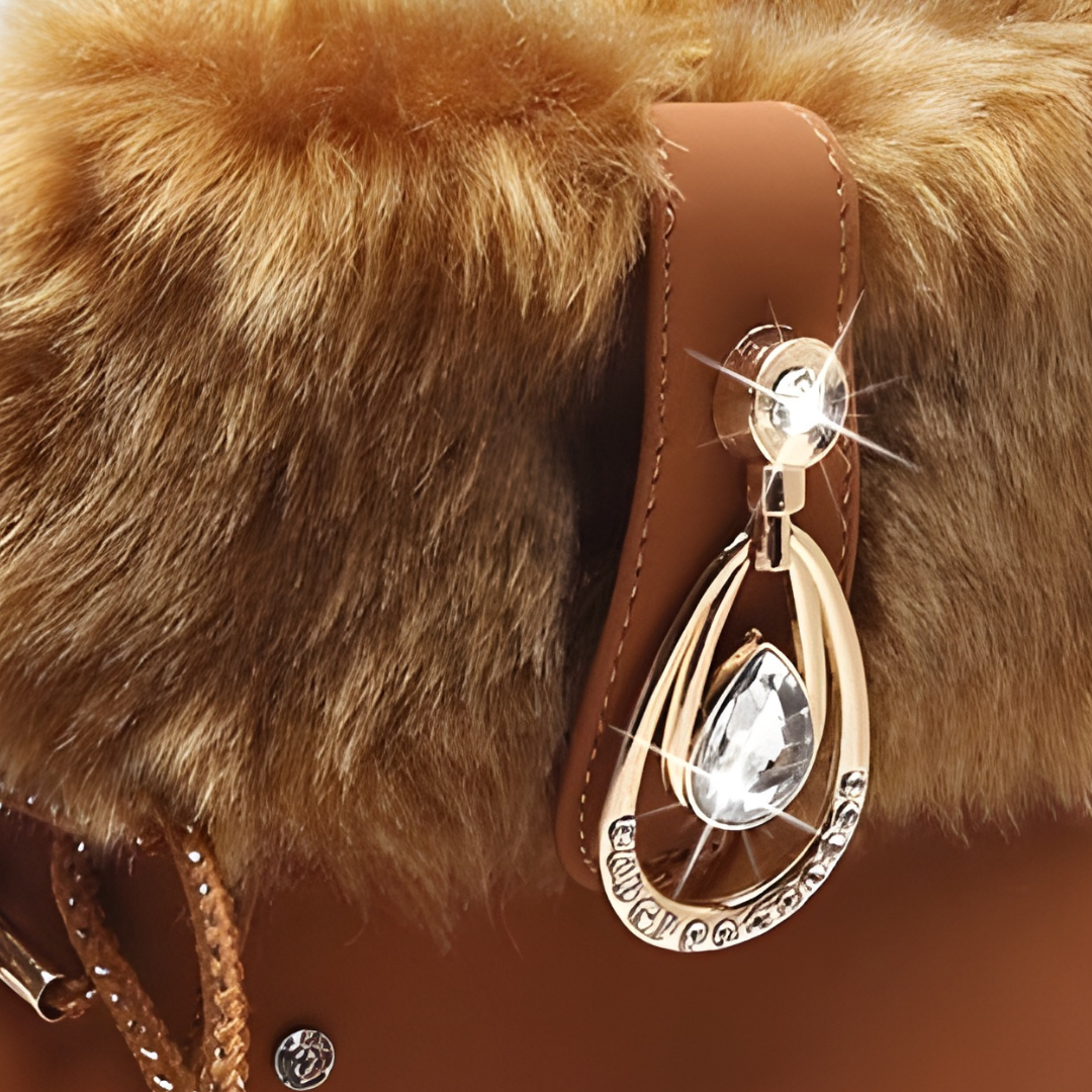 Zarina Riviello™ Elegantní zimní kozačky z umělé kožešiny