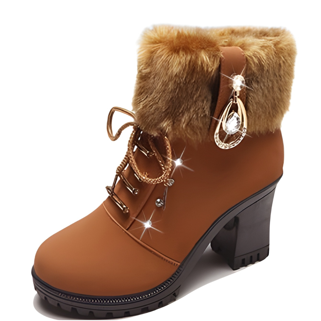 Zarina Riviello™ Elegantní zimní kozačky z umělé kožešiny