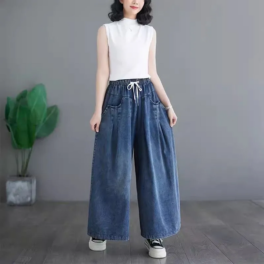 Zarina Zollo™ Vintage džíny s širokými nohavicemi