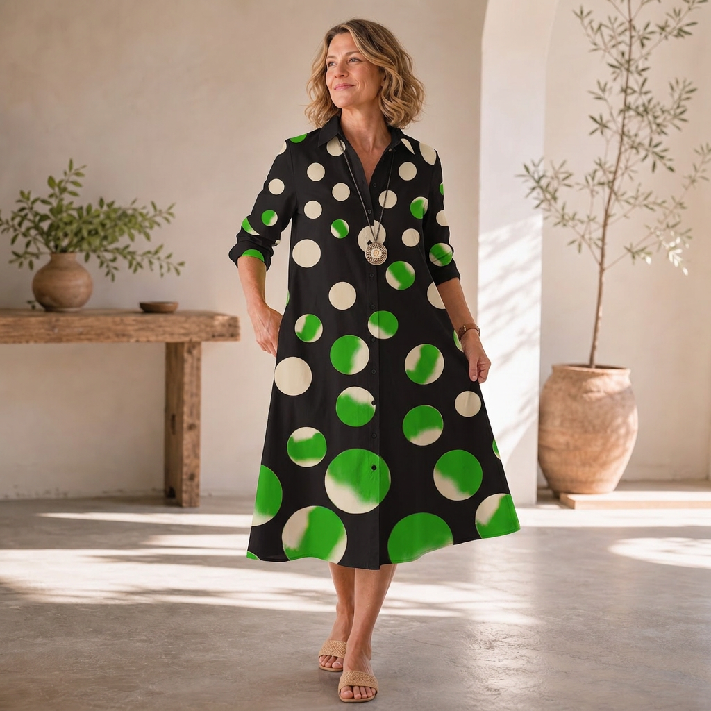Agnese Lambruschini™ Elegantní midi šaty pro bezstarostný styl