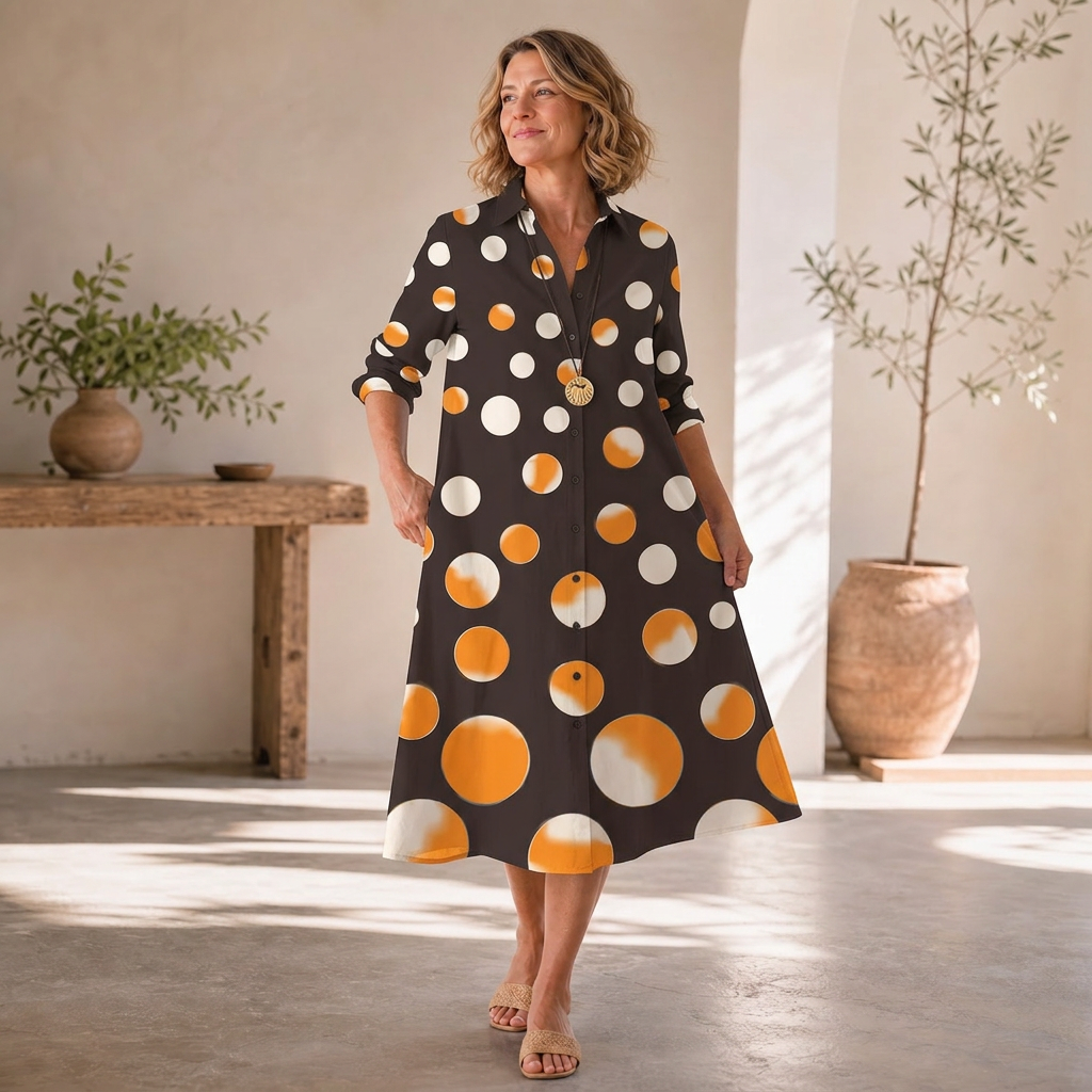 Agnese Lambruschini™ Elegantní midi šaty pro bezstarostný styl