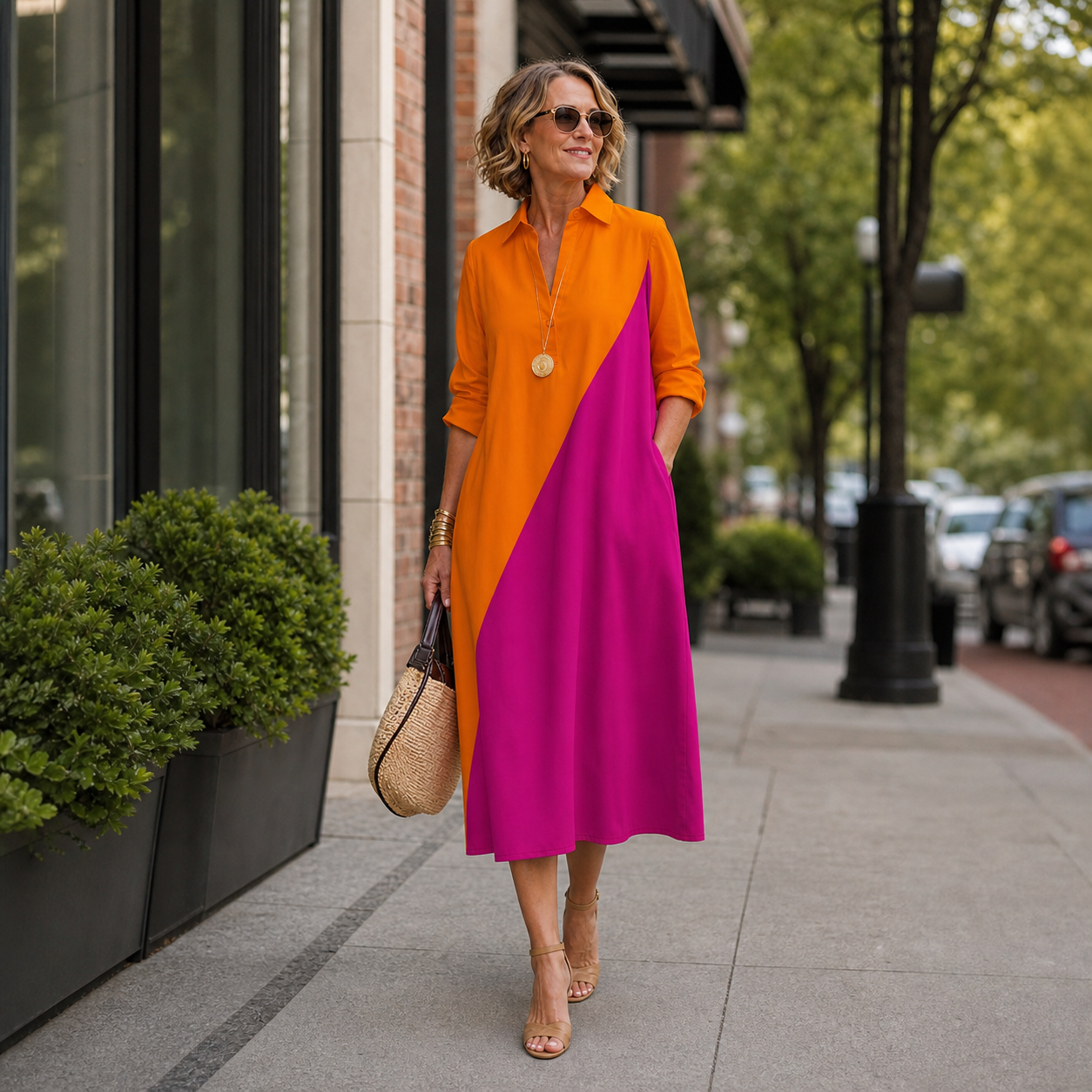 Agnese Lambruschini™ Elegantní midi šaty pro bezstarostný styl