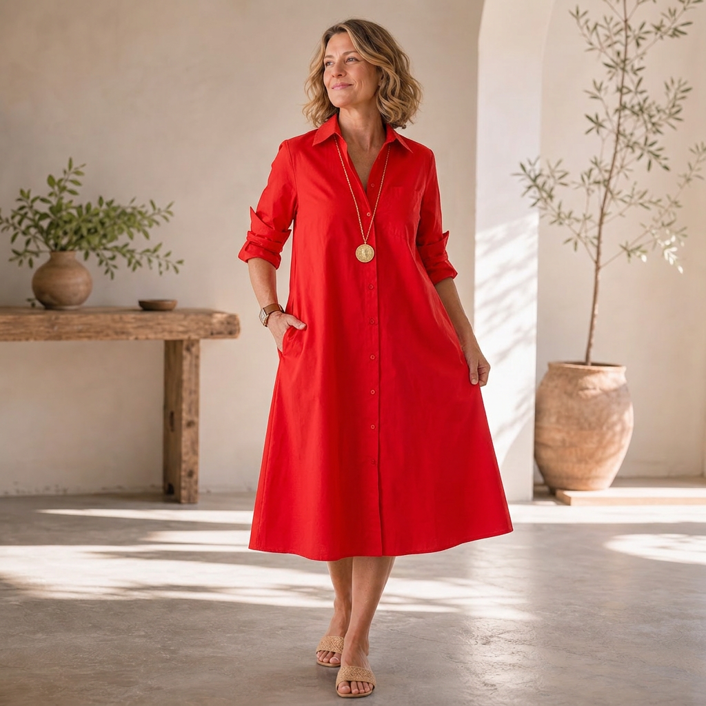 Agnese Lambruschini™ Elegantní midi šaty pro bezstarostný styl