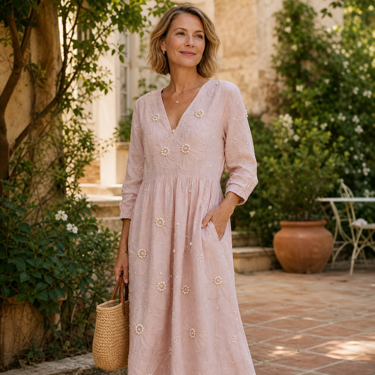 Agnese Zappia™ Elegantní květované midi šaty pro bezstarostný styl