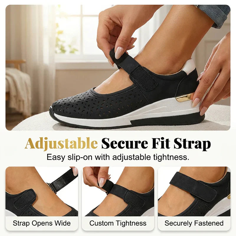AiraStep™ Prodyšné platformové boty pro celodenní pohodlí