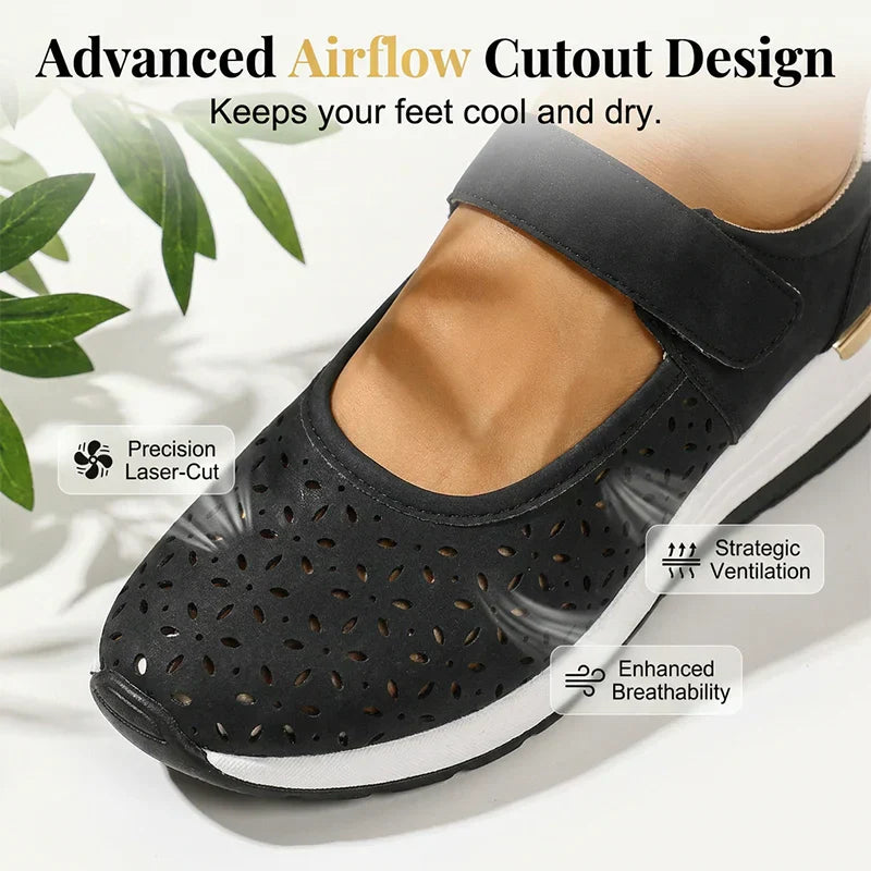 AiraStep™ Prodyšné platformové boty pro celodenní pohodlí