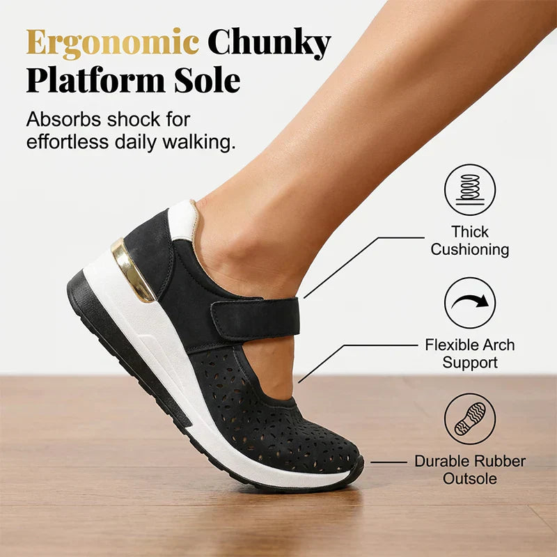 AiraStep™ Prodyšné platformové boty pro celodenní pohodlí