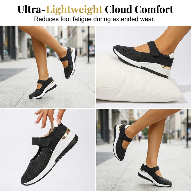 AiraStep™ Prodyšné platformové boty pro celodenní pohodlí