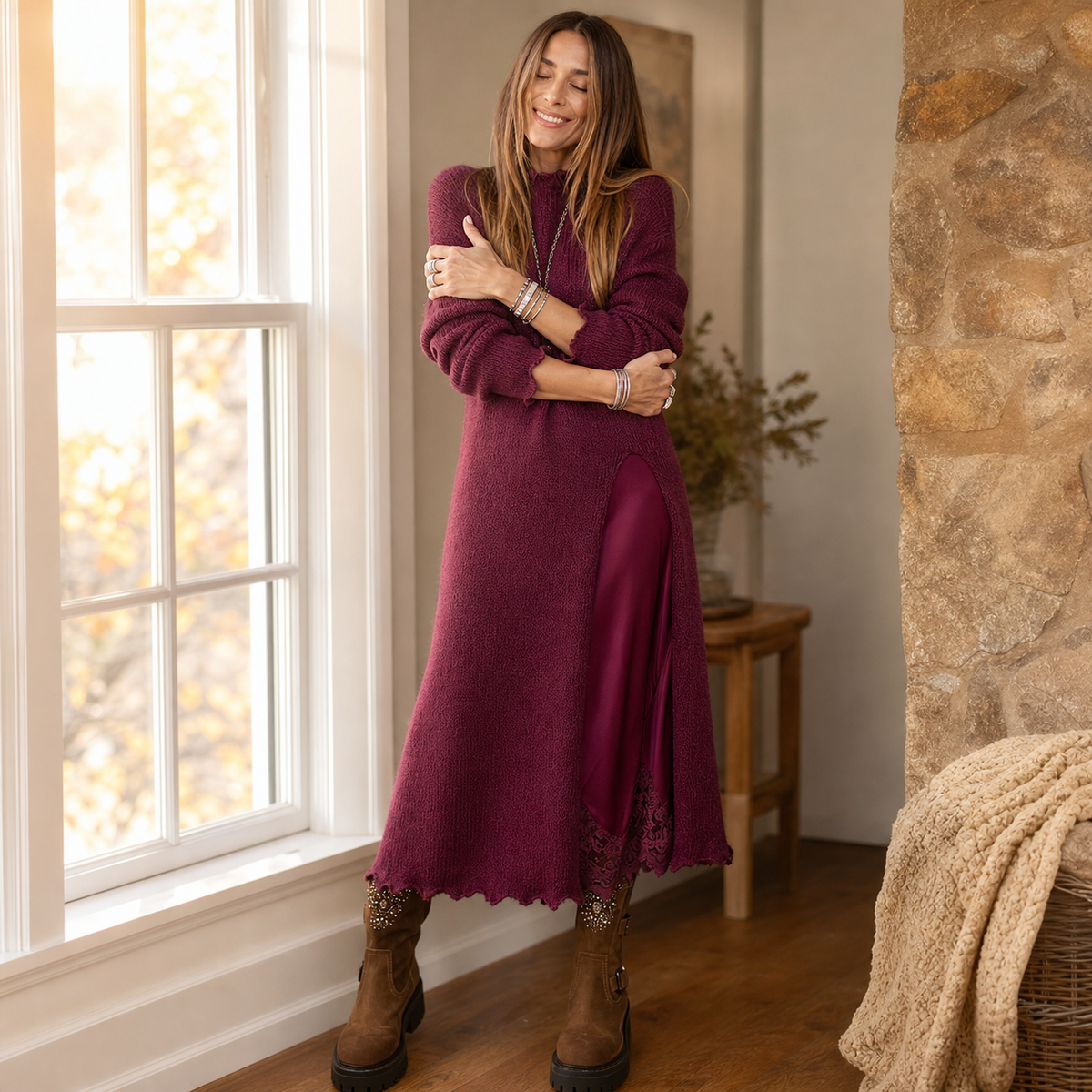Albertina Frasca™ Měkký vrstvený svetrový set pro elegantní pohodlí