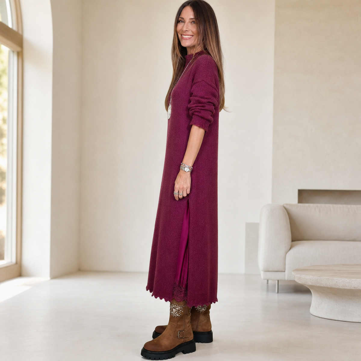 Albertina Frasca™ Měkký vrstvený svetrový set pro elegantní pohodlí