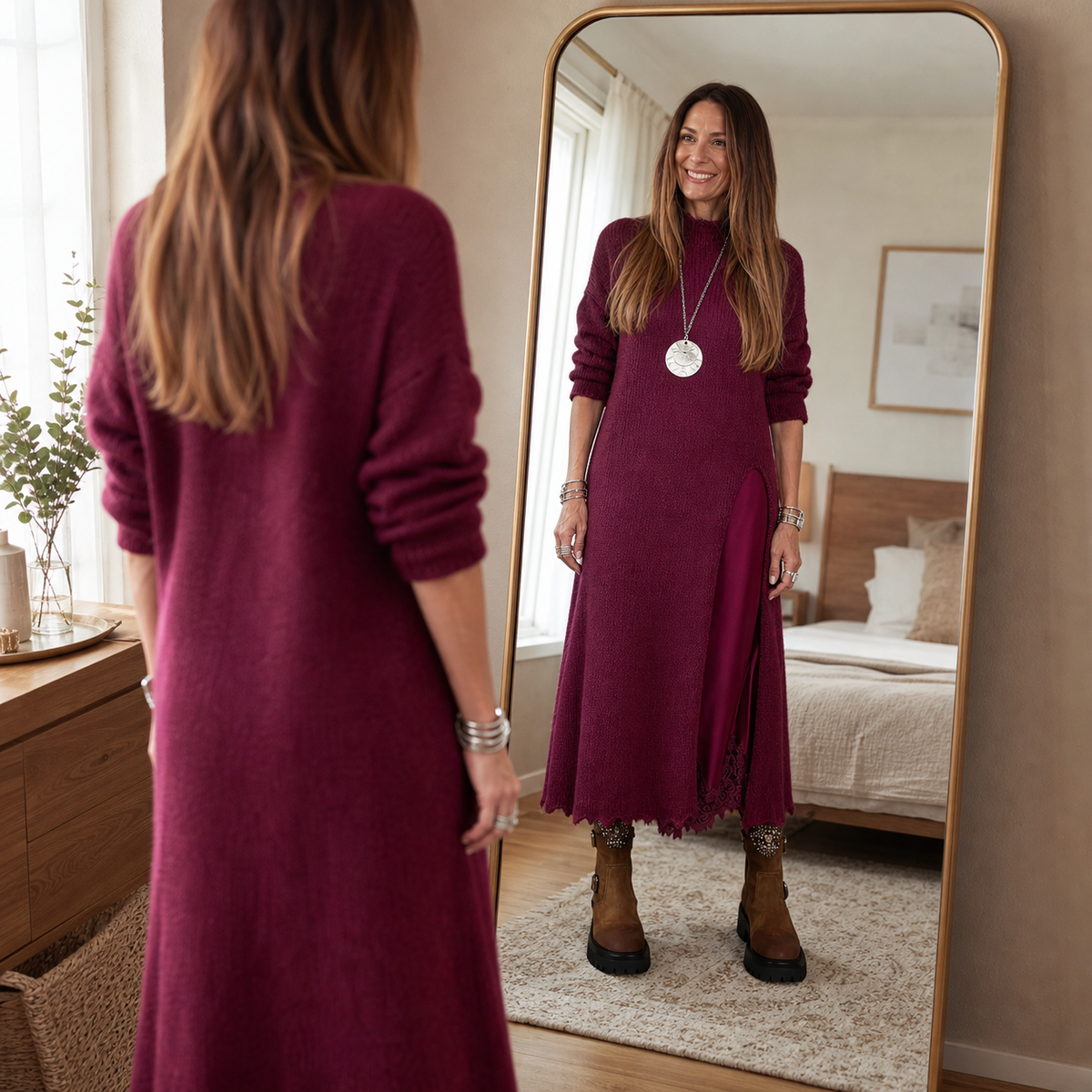 Albertina Frasca™ Měkký vrstvený svetrový set pro elegantní pohodlí