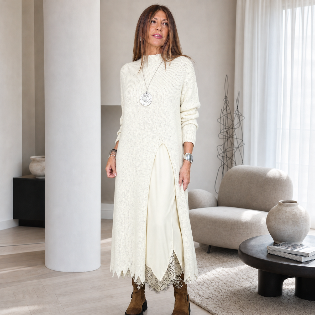 Albertina Frasca™ Měkký vrstvený svetrový set pro elegantní pohodlí
