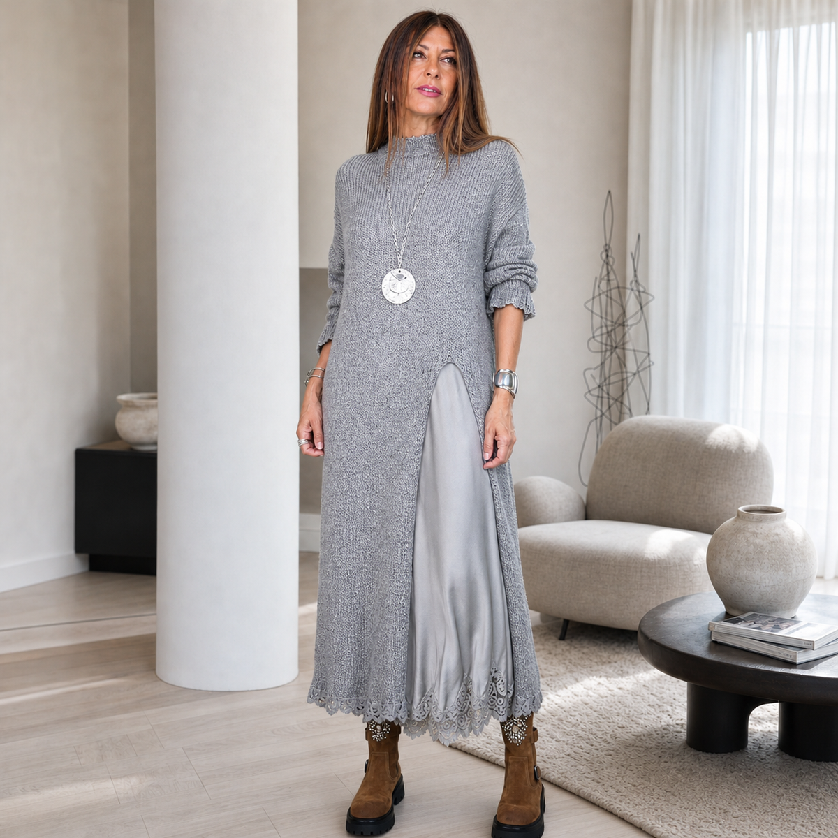 Albertina Frasca™ Měkký vrstvený svetrový set pro elegantní pohodlí