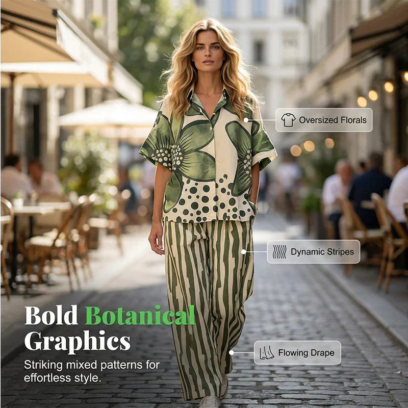 Aldina Migliaccio™ Vzorovaný dvoudílný set pro bezstarostný letní styl