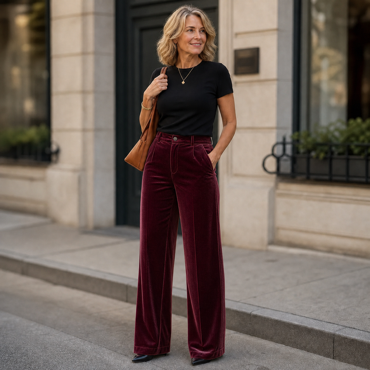 Alessandra Nicolosi™ Široké kalhoty s vysokým pasem pro elegantní každodenní styl