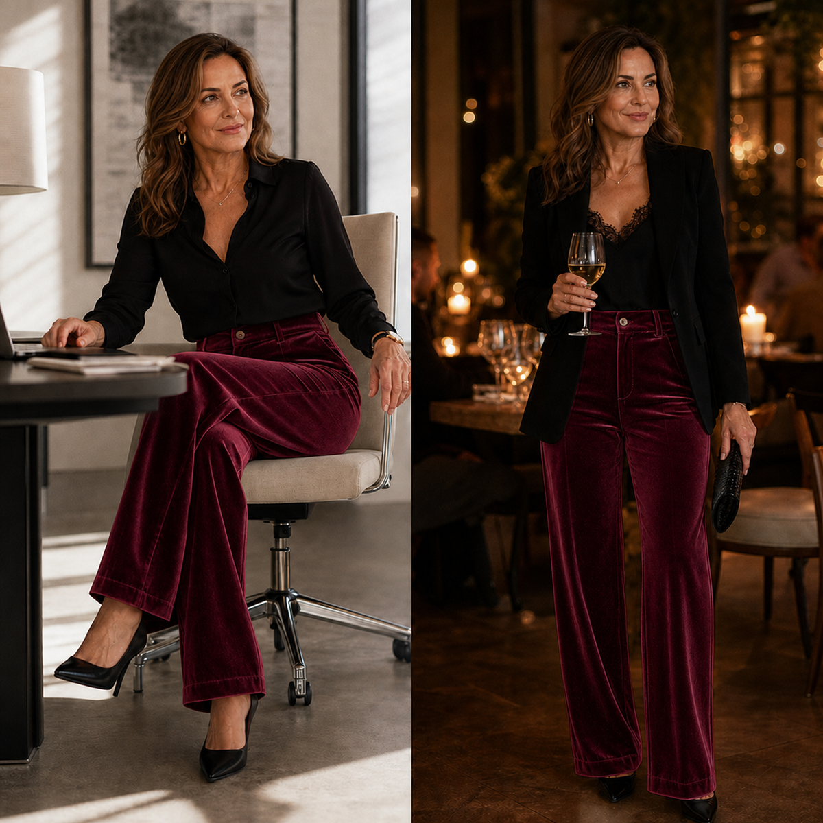 Alessandra Nicolosi™ Široké kalhoty s vysokým pasem pro elegantní každodenní styl
